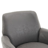 Swivel Round Accent Chairs Armchair with Stainless Steel Base