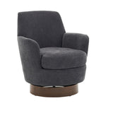 Swivel Round Accent Chairs Armchair with Stainless Steel Base