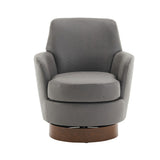 Swivel Round Accent Chairs Armchair with Stainless Steel Base