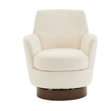 Swivel Round Accent Chairs Armchair with Stainless Steel Base