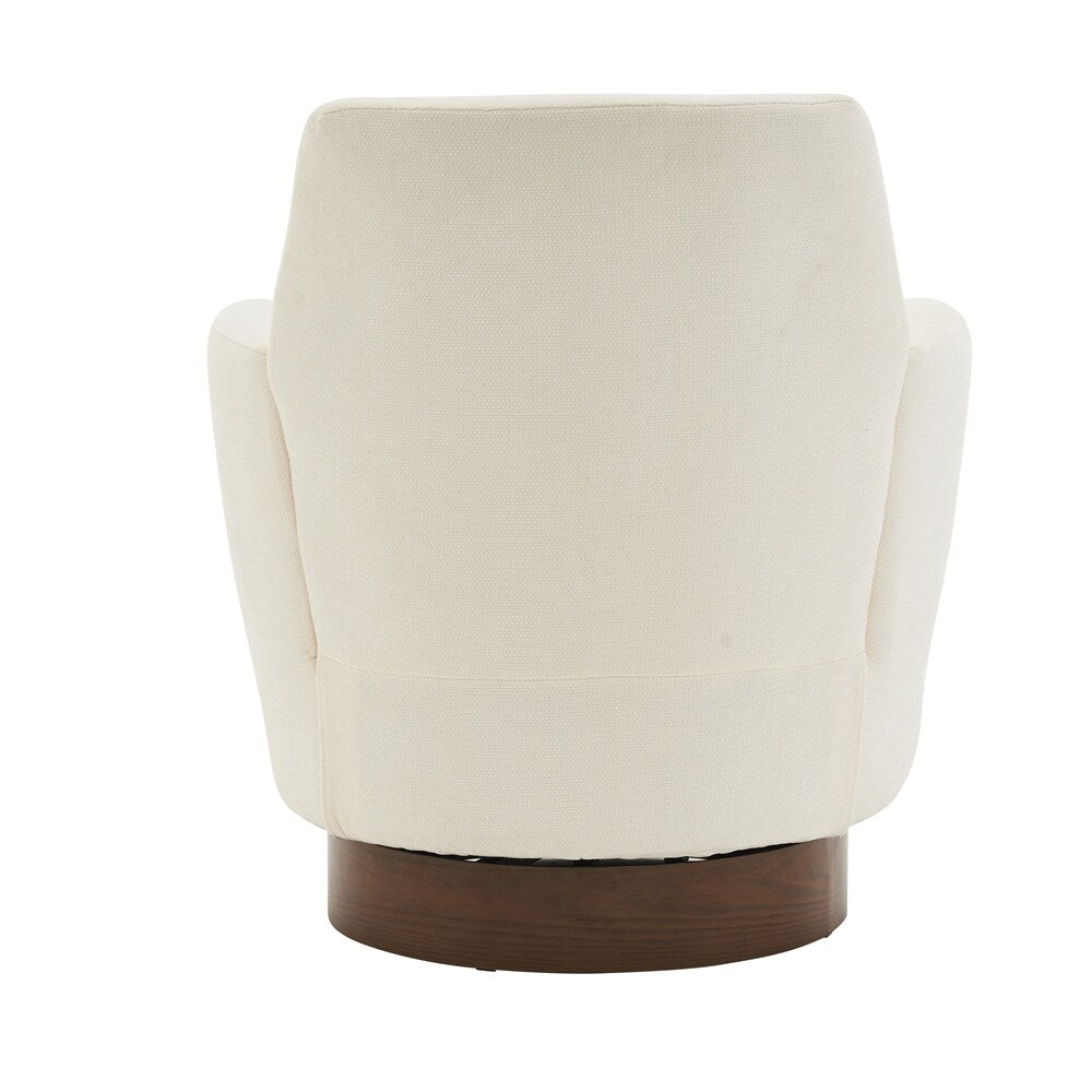 Swivel Round Accent Chairs Armchair with Stainless Steel Base