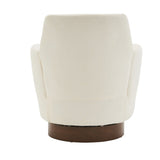 Swivel Round Accent Chairs Armchair with Stainless Steel Base