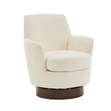 Swivel Round Accent Chairs Armchair with Stainless Steel Base