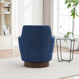 Swivel Round Accent Chairs Armchair with Stainless Steel Base