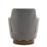 Swivel Round Accent Chairs Armchair with Stainless Steel Base