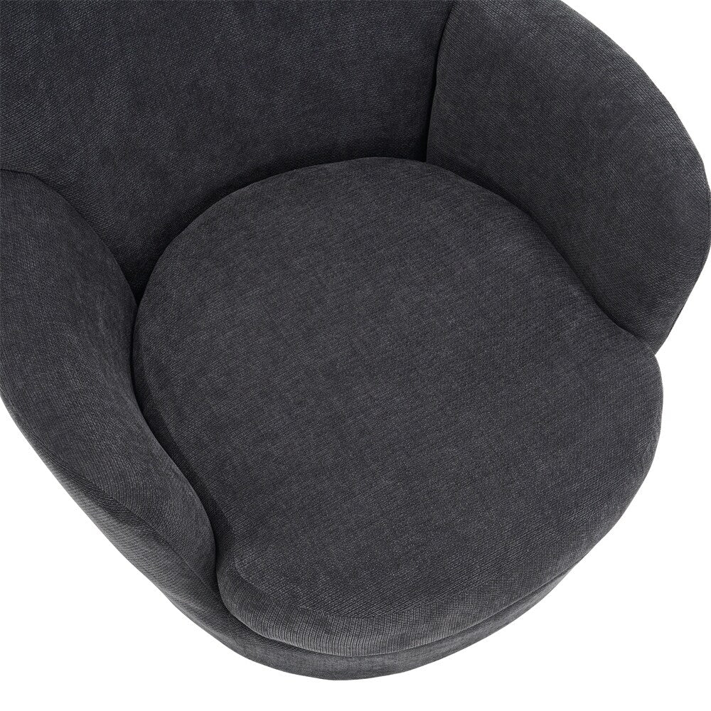 Swivel Round Accent Chairs Armchair with Stainless Steel Base