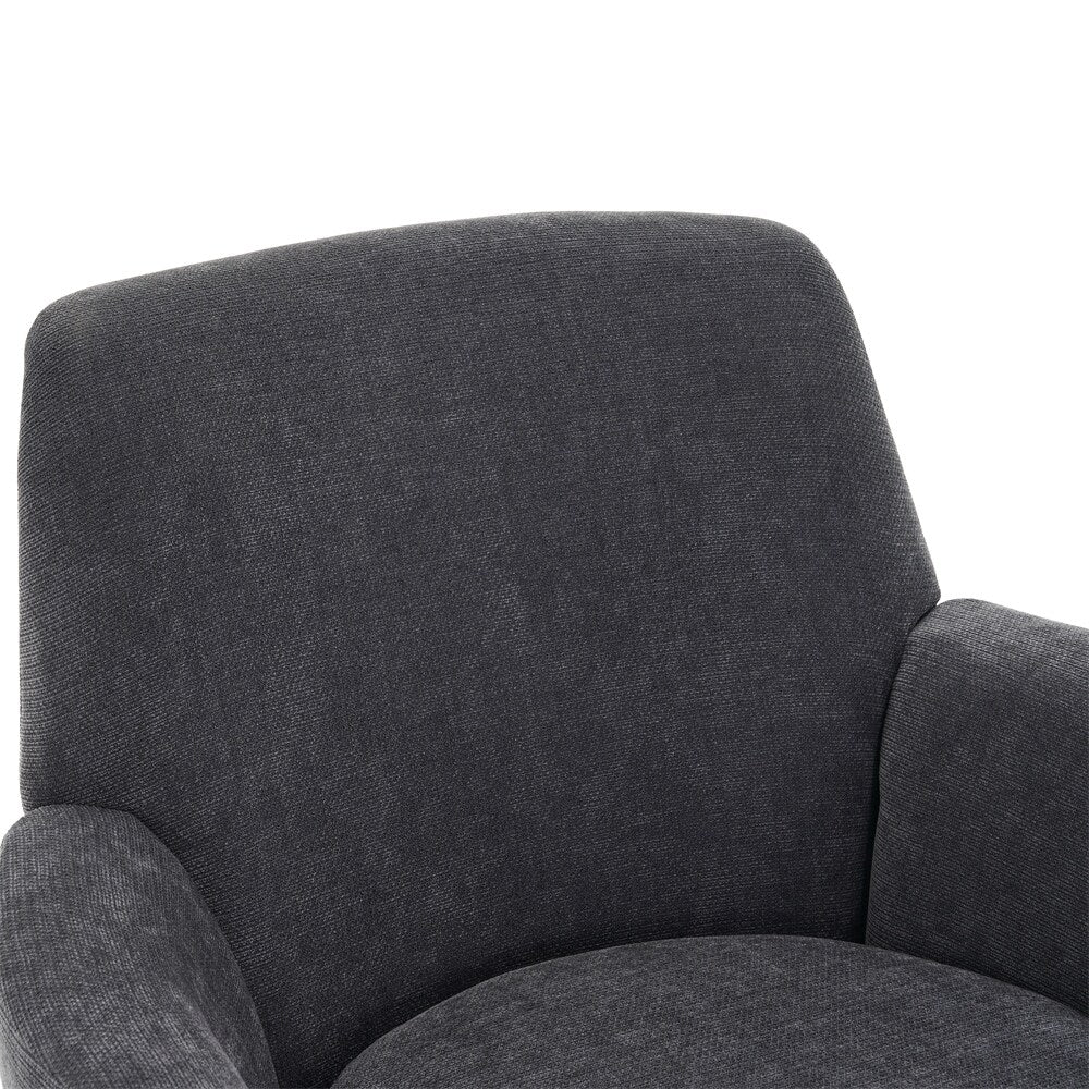 Swivel Round Accent Chairs Armchair with Stainless Steel Base