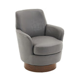 Swivel Round Accent Chairs Armchair with Stainless Steel Base