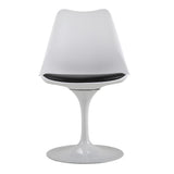 Swivel Tulip Side Chair,Dining Chair with Cushioned Seat and Curved Backrest