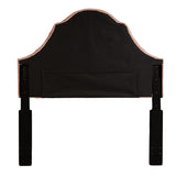 Swoon Melon Fabric Camel-Back Button-Tufted King Upholstered Headboard