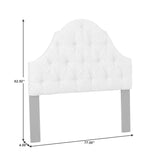 Swoon Melon Fabric Camel-Back Button-Tufted King Upholstered Headboard