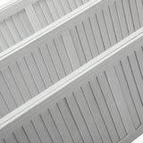 Sycamore wood 6 Panel Screen Folding Louvered Room Divider - Old white