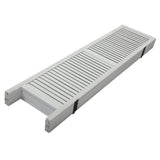 Sycamore wood 6 Panel Screen Folding Louvered Room Divider - Old white