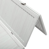 Sycamore wood 6 Panel Screen Folding Louvered Room Divider - Old white