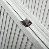 Sycamore wood 6 Panel Screen Folding Louvered Room Divider - Old white