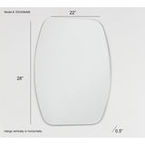 Sydney Mini 22 in. W x 28 in. H Oval Polished Frameless Bathroom Vanity Mirror - 22" x 28"