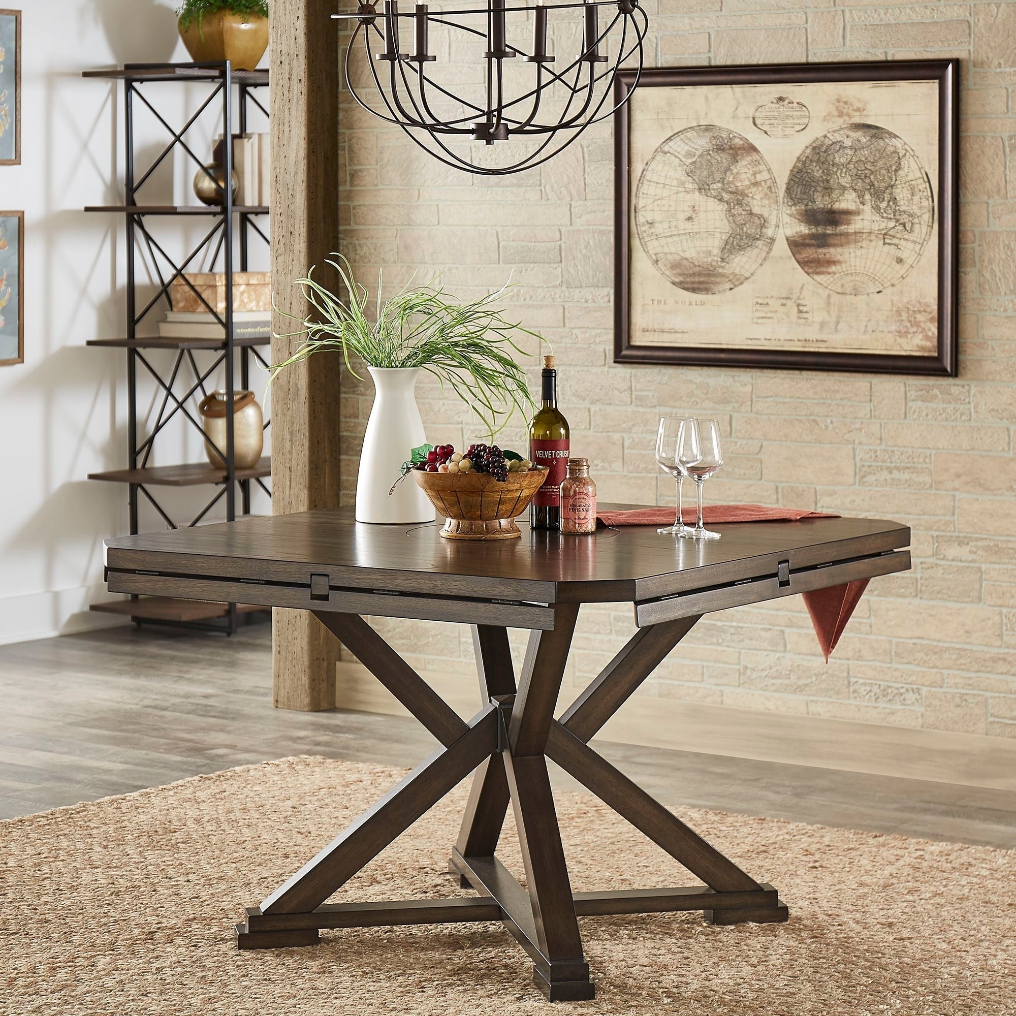 Overstock trestle table sales