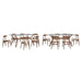 Sylvestria Mid-Century Walnut Finish Rectangular Dining Set