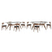 Sylvestria Mid-Century Walnut Finish Rectangular Dining Set