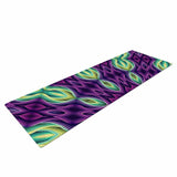 Sylvia Cook "zapped-purple" Purple Green Yoga Mat