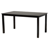 Sylvia Modern Grey Fabric and Dark Brown Finished Wood 7-Piece Dining Set