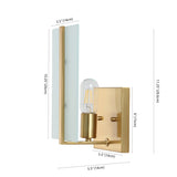 Sylvie 5.5" 1-Light Modern Coastal Iron/Glass LED Sconce, Brass Gold (Set of 2) by JONATHAN Y