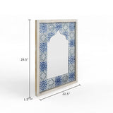 Sylvie Moroccan Wall Mirror - 29.5"H x 22"W x 1.5"D (Mirror only: 20"H x 11.5"W)