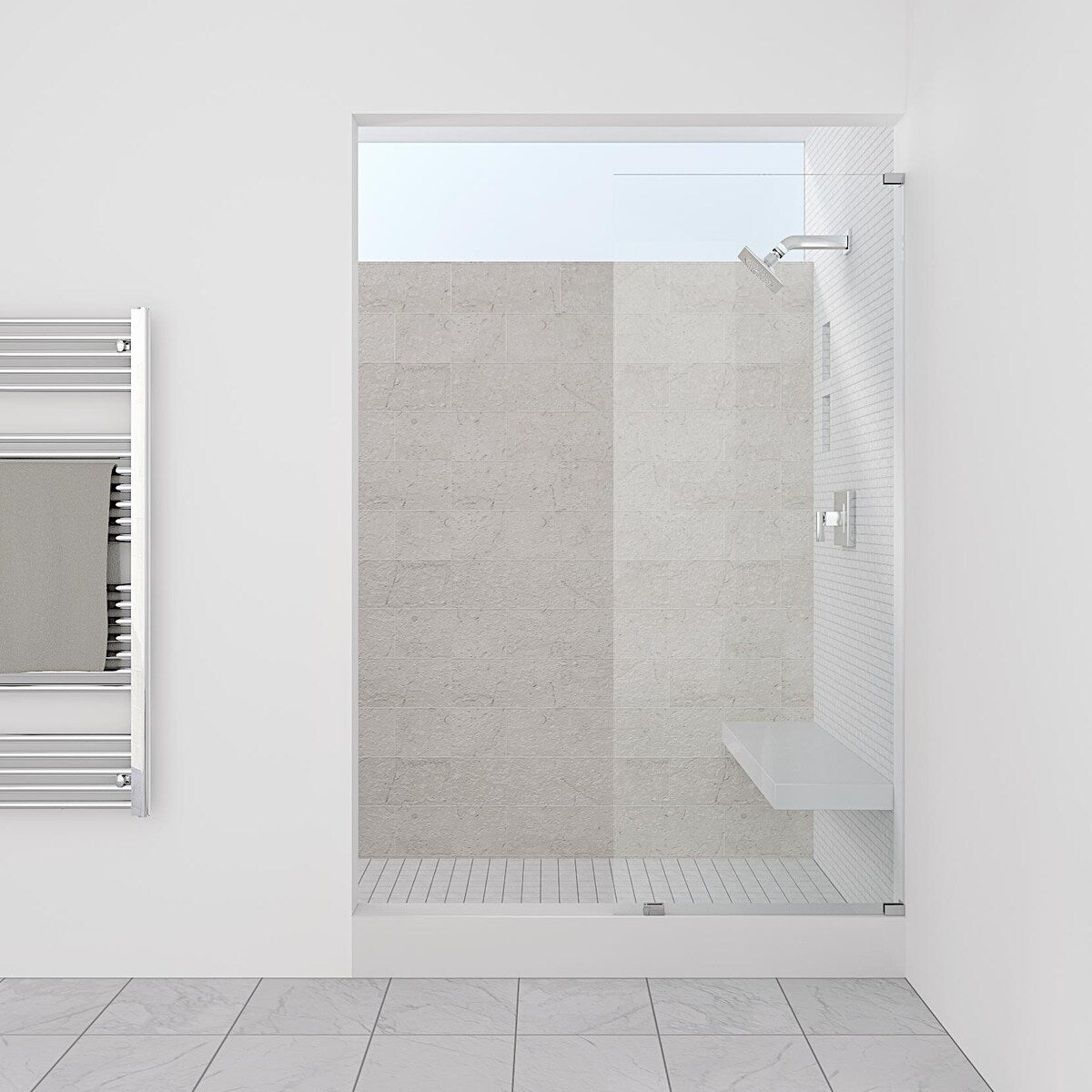 Symphony Shower Doors 26.50" x 76" Single Panel Frameless Shower Screen