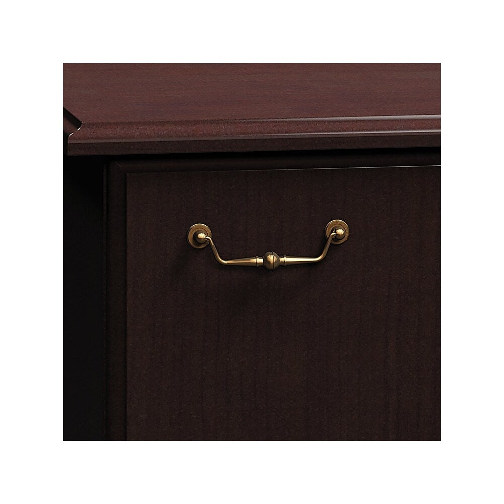 Syndicate Collection 60W Double Pedestal Desk in Mocha Cherry