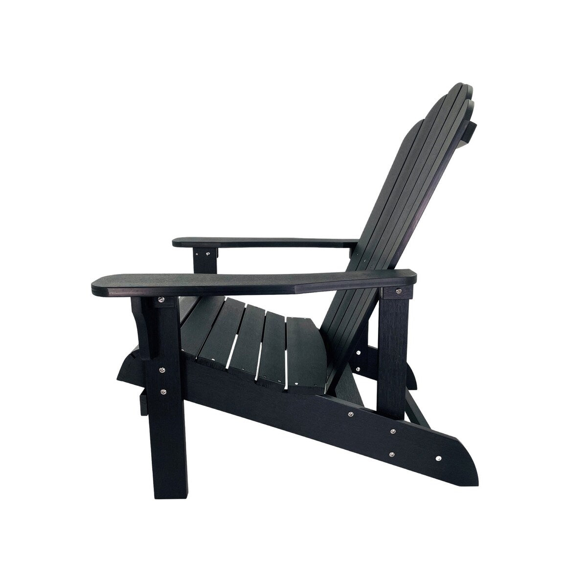 Synthetic Wood Adirondack Chair Black - 29.5"W x 34"D x 36.5"H