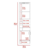 Syrah Corner Bar Cabinet, Double Door, Two Open Shelves