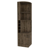 Syrah Corner Bar Cabinet, Double Door, Two Open Shelves