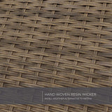 TAWSON Matching Side Table - 4 Piece Wicker Patio Bistro Set with Premium Fabric Cushions Ottoman Included