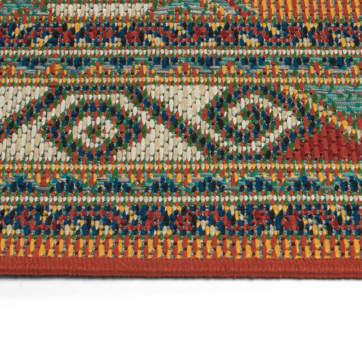 Lee Boulevard Collection Orange Machine Made Indoor/Outdoor Area Rug