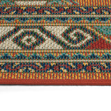 Lee Boulevard Collection Orange Machine Made Indoor/Outdoor Area Rug