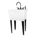 TEHILA Utility Sink Laundry Tub with Gooseneck Faucet and Side Sprayer