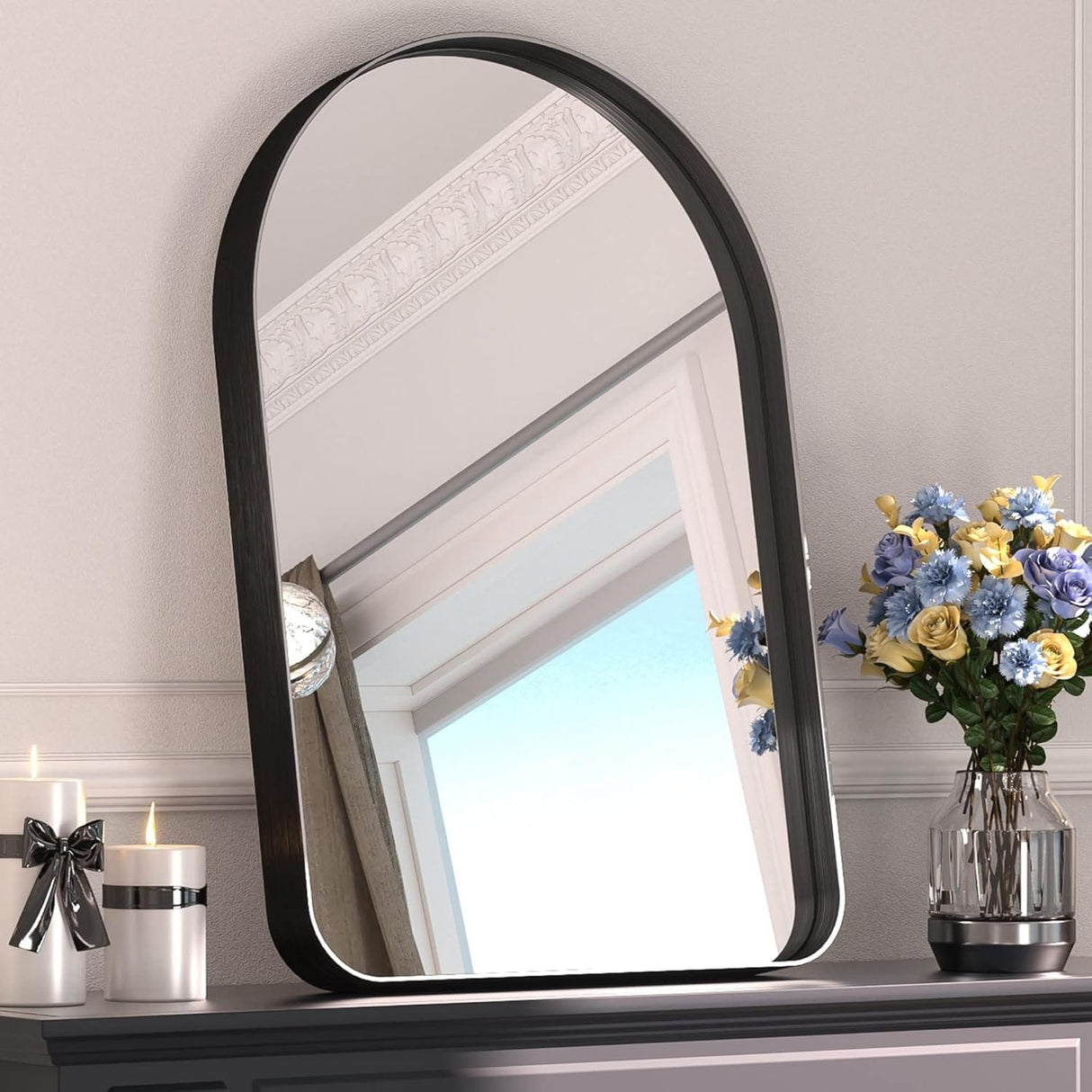 TETOTE Modern Arch Bathroom Wall Mounted Vanity Mirrors