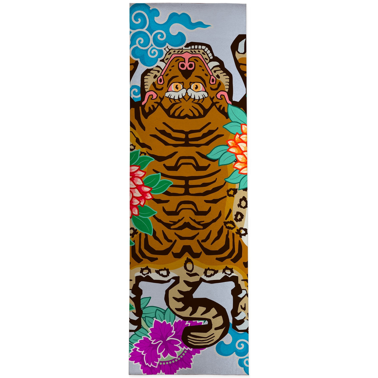 TIBETAN TIGER FLORAL SKY Area Rug By Kavka Designs