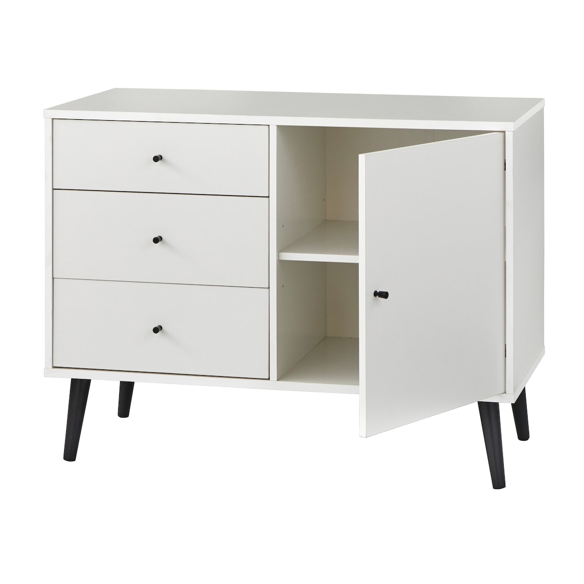TMS Carroll Mid-Century Buffet, White
