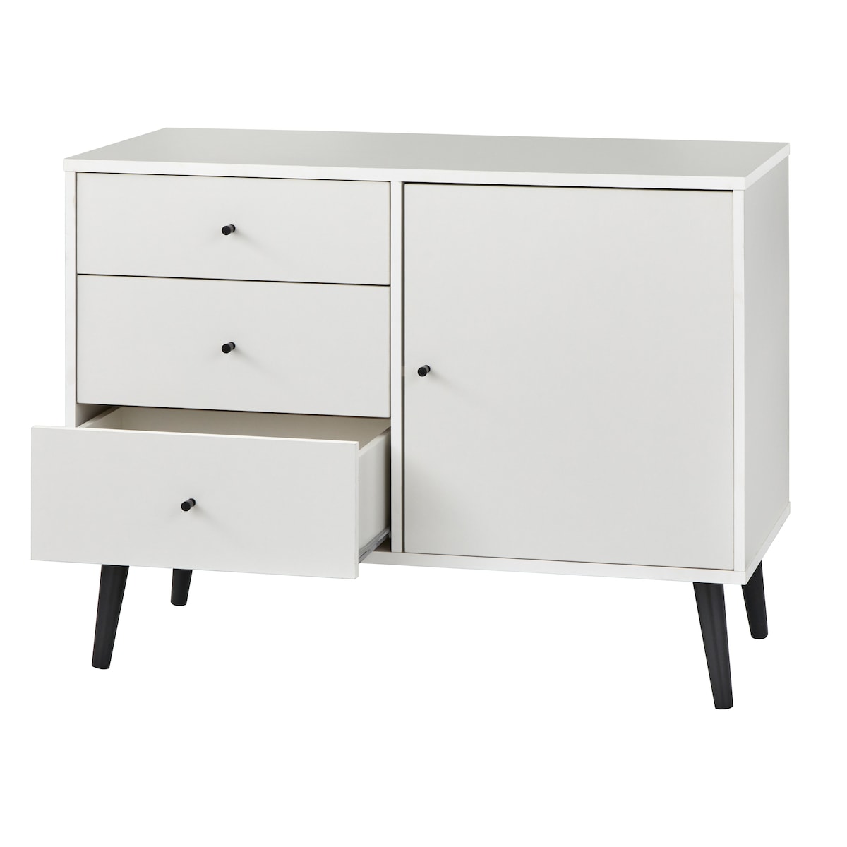 TMS Carroll Mid-Century Buffet, White