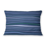 TO & FRO NAVY Lumbar Pillow By Jenny Lund