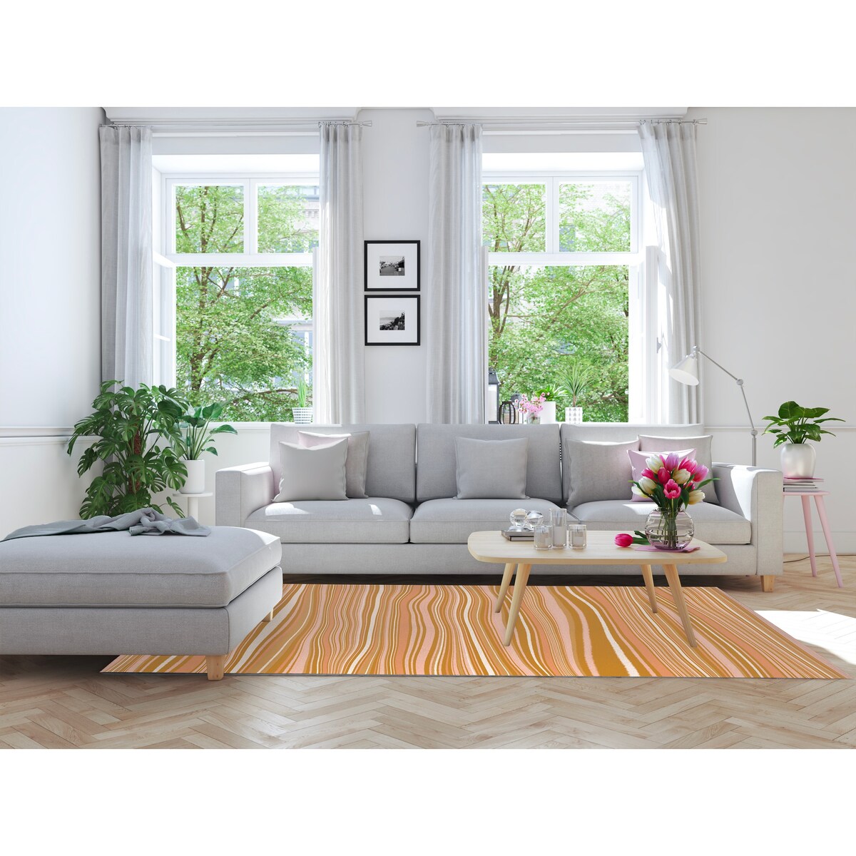 TO & FRO SALMON Area Rug By Kavka Designs