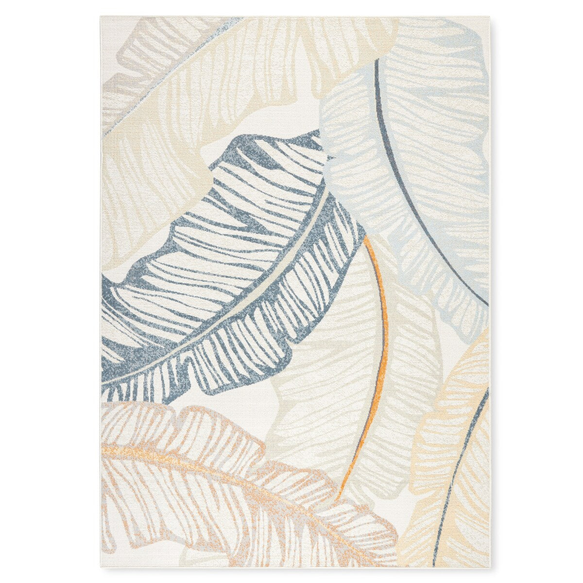 TOMMY BAHAMA Cay Palm Fronds Indoor Outdoor Area Rug, Leaf Coastal Design, UV Fade Resistant