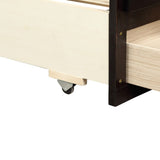TOPMAX Captain's Bed Twin Daybed with Trundle Bed and Storage Drawers,Twin Bed Features Hideaway For Space Saving Purpose