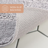 TOWN & COUNTRY EVERYDAY Ultra Plush Solid Tufted Windowpane Bath Mat, Tufted Floor Mat, Non-Slip Backing, Machine Washable