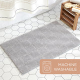 TOWN & COUNTRY EVERYDAY Ultra Plush Solid Tufted Windowpane Bath Mat, Tufted Floor Mat, Non-Slip Backing, Machine Washable
