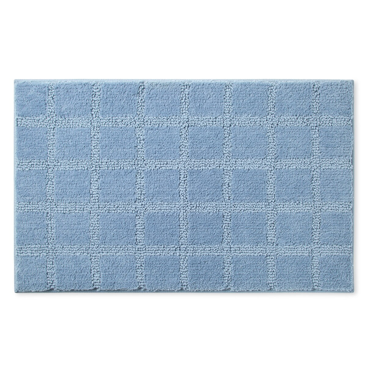 TOWN & COUNTRY EVERYDAY Ultra Plush Solid Tufted Windowpane Bath Mat, Tufted Floor Mat, Non-Slip Backing, Machine Washable