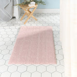TOWN & COUNTRY EVERYDAY Ultra Plush Solid Tufted Windowpane Bath Mat, Tufted Floor Mat, Non-Slip Backing, Machine Washable
