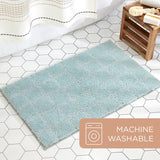 TOWN & COUNTRY EVERYDAY Ultra Plush Solid Tufted Windowpane Bath Mat, Tufted Floor Mat, Non-Slip Backing, Machine Washable