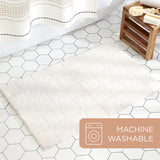 TOWN & COUNTRY EVERYDAY Ultra Plush Solid Tufted Windowpane Bath Mat, Tufted Floor Mat, Non-Slip Backing, Machine Washable